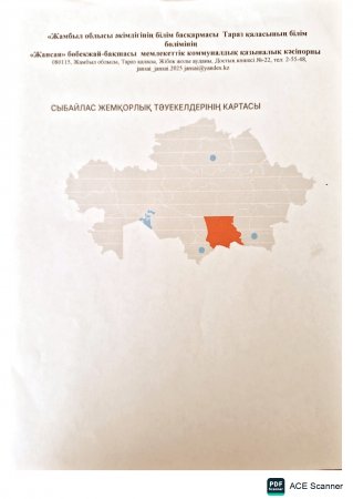 СЫБАЙЛАС ЖЕМҚОРЛЫҚ ТӘУЕКЕЛДЕРІНІҢ КАРТАСЫ