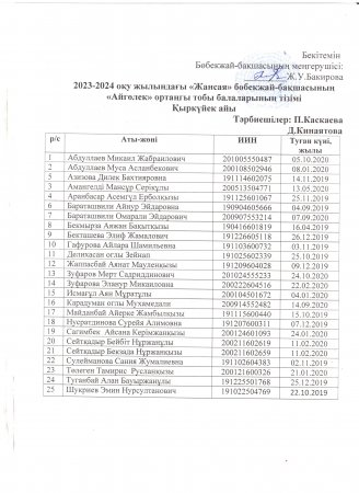 "Айгөлек" ортаңғы топ