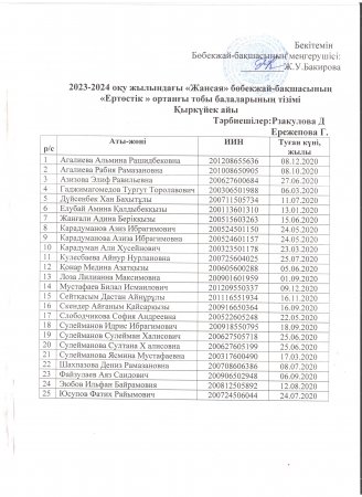 "Ертөстік" ортаңғы топ