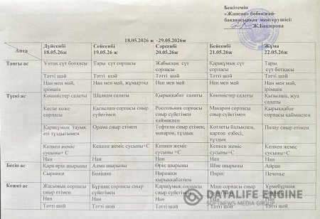 Ас мәзірі